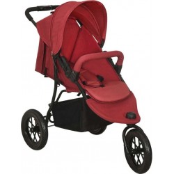 NC Poussette Pour Bébé Rouge Acier Vidaxl