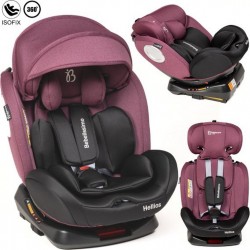 NC Bebelissimo Siège Auto Isofix Pivotant 360 °- Groupe 0+/1/2/3 (0-36Kg) Hellios Plus Bordeaux / Noir