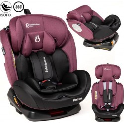 NC Bebelissimo Siège Auto Isofix Pivotant 360 °- Groupe 0+/1/2/3 (0-36Kg) Hellios Bordeaux /noir