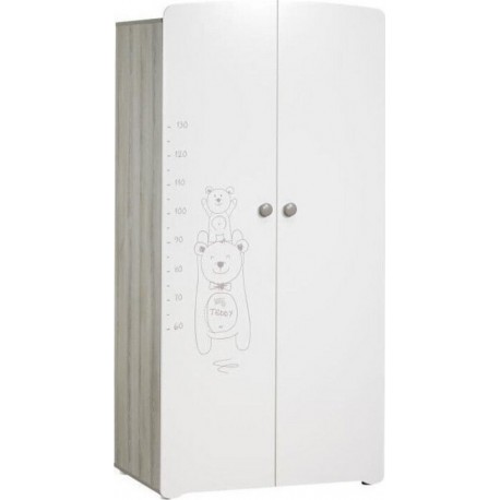 NC Babyprice Armoire 2 Portes Teddy