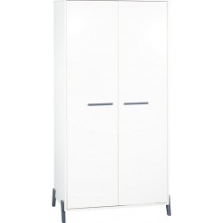 Armoire Bébé 2 Portes Sur Pieds En Bois Blanc