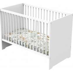 Lit Bébé 120x60 Cm Baby Price First Décor Blanc