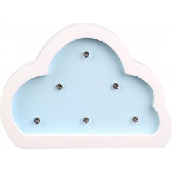 NC Lampe En Bois Enfant Nuage H. 9 Cm