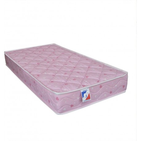 NC Matelas Bébé 100% Coton Mousse Rose 70x140