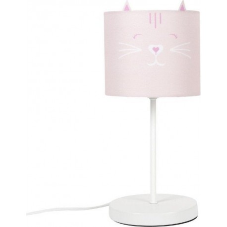 NC Lampe De Chevet Enfant chat 36cm Rose