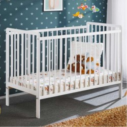 Lit Bébé & Matelas cypi 60x120cm Blanc