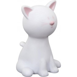 Lampe Veilleuse Enfant Led chat 19cm Blanc