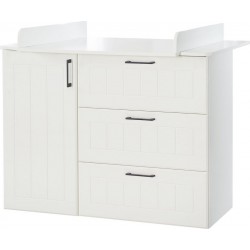 ROBA Commode Sylt large – Incl. table à langer – Blanc