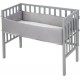 ROBA Lit cododo safe asleep® 2en1 – Incl. matelas, tour et barrière de lit – Gris