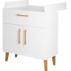 ROBA Commode Mick – Incl. table à langer – Blanc / Chêne dore