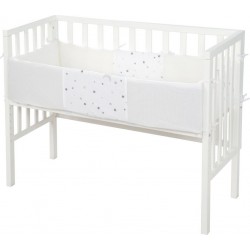 ROBA Lit cododo safe asleep® 2en1 – Incl. matelas, tour et barrière de lit – Blanc