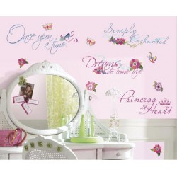 Disney Stickers Phrase Chambre Princesse