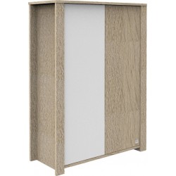 Armoire 2 Portes Antonin Bois Et Blanc