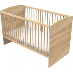 NC Lit Évolutif 140x70 Little Big Bed En Bois Décor Chêne Doré