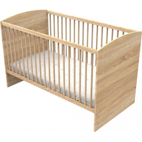 NC Lit Évolutif 140x70 Little Big Bed En Bois Décor Chêne Doré