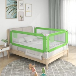 NC Barrière De Sécurité De Lit D'enfant Vert 190x25 Cm Tissu Vidaxl