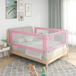 NC Barrière De Sécurité De Lit D'enfant Rose 140x25 Cm Tissu Vidaxl