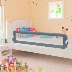 NC Barrière De Sécurité De Lit D'enfant Gris 180x42 Cm Polyester Vidaxl