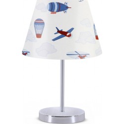 Lampe De Nuit 37 Cm. Blanc / Bleu, Type E 27. Ip 2-0. Max 60 W