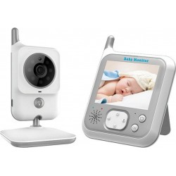 NC Babyphone Camera Écran Lcd 3.2 Pouces Vision Nocturne Température Lullabies Eu Plug Y