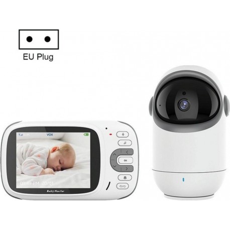 NC Babyphone Camera Sans Fil Écran 3.2 Pouces Vision Nocturne Température Eu Plug Yonis