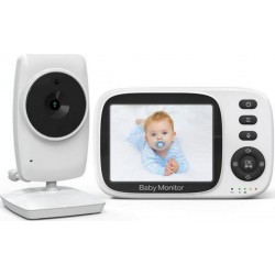 Babyphone Camera Avec Écran 3.2 Pouces Surveillance Température Et Parole Bidirection