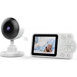 NC Babyphone Camera Vision Nocturne Hd Écran 2.8 Pouces Alarme Température Et Lullaby Eu