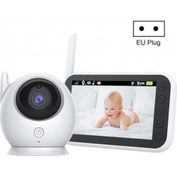 NC Babyphone Camera 4.3 Pouces Vision Nocturne 360° Sécurité Sans Fil 300m Eu Plug Yonis