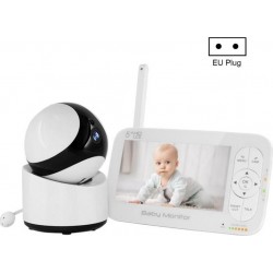 NC Babyphone Camera Écran 5 Pouces Hd 720p Vision Nocturne Audio Bidirectionnel Eu Plug