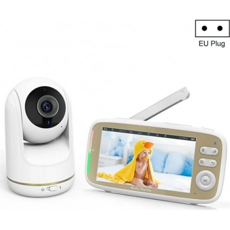 NC Babyphone Camera Hd 5 Pouces Moniteur Bébé Vision Nocturne Température Berceuses Eu P