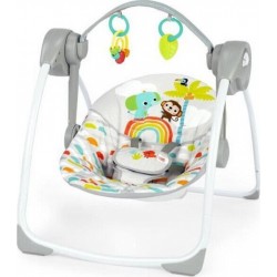 Bright Starts Playful Paradise Balancelle Portable Pour Bébé, Compacte Et Automatique Avec Musique, Des La Naissance