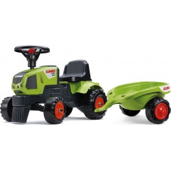 NC Porteur Tracteur Baby Claas Avec Remorque Vert