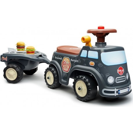 NC Porteur Enfant Food Truck Avec Remorque 1 À 3 Ans Falk