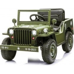 NC Ride-on Jeep Willys Mb Army Vert 12v