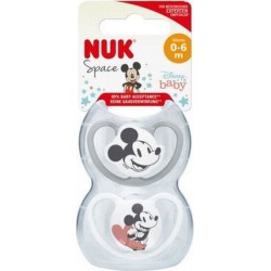 NC Nuk Lot 2 Sucettes Space Mickey 0-6 Mois