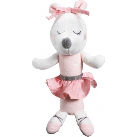 NC Hochet Petite Souris Danseuse Étoile En Velours Rose