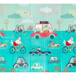 NC Tapis D'eveil Pliable Réversible Bébé Premium Mer & Voiture Par Kidolo