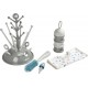 Beaba, Coffret Naissance, Egoutte Biberon Arbre Grey + Boite Doseuses Light/dark Mist