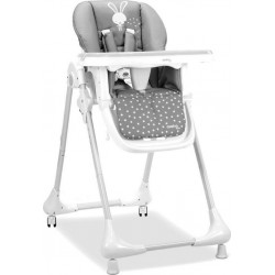 NC Chaise Haute Avec Roues Baby Rabbit Gris