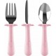 NC Set De 3 Couverts Ergonomiques Rose Inox