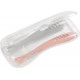 Silicone Beaba Lot De 2 Cuilleres 1er Âge Avec Boite De Transport Old Pink Set