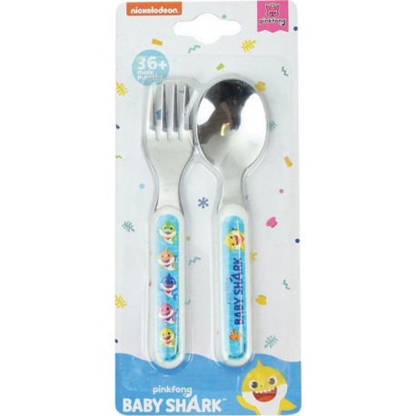 NC Baby Shark Ensemble Couverts Inox (fourchette, Cuillere)