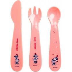 Disney Minnie Lot De Couverts Fourchette, Cuillere Et Couteau