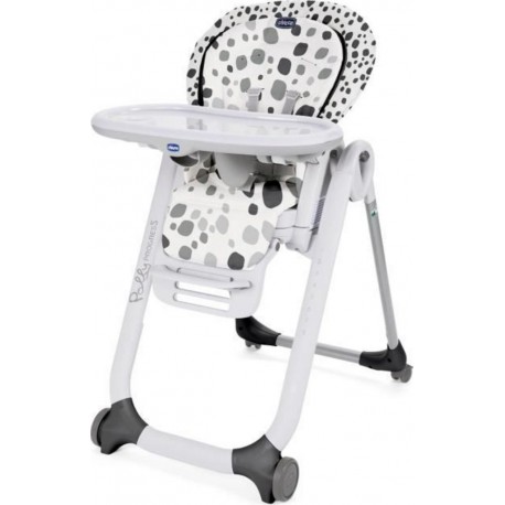 Chicco Chaise Haute Polly Progres5 4 Roues Anthracite Des La Naissance