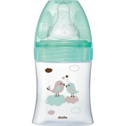 NC Dodie Biberon Initiation+ Verre 150ml Vert Oiseaux