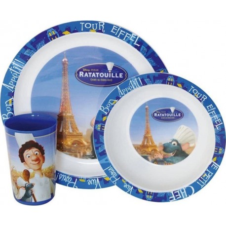 NC Ratatouille Ensemble Repas (assiette, Bol, Verre)