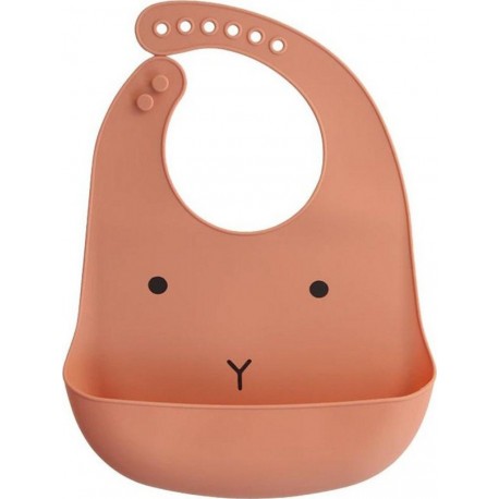 Silicone Bavoir En Silicone, Lapin Orange