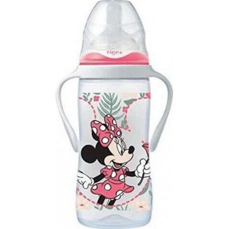 NC Tig Biberon D'apprentissage Minnie Col Large 3 Vitesses 300 Ml 6 Mois+