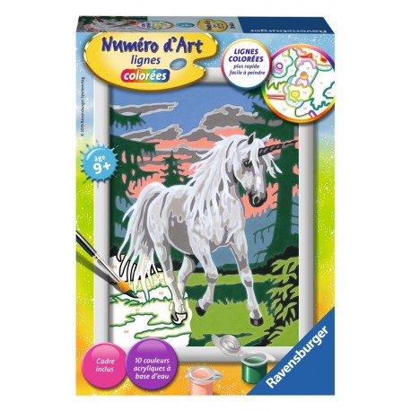 Ravensburger Numéro d'art - petit - Licorne en forêt