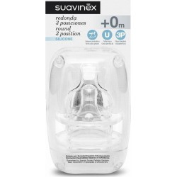 Silicone Tétine Suavinex + 0 Mois 3 Positions 2 Unités (2 Unités)